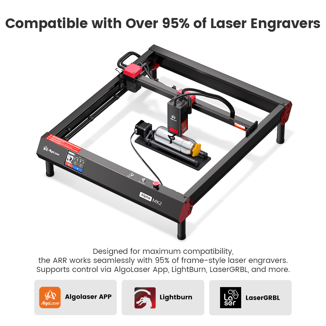 AlgoLaser Rotary Roller 360° R - Rotary Axis Laser Engraver ulasan dan harga