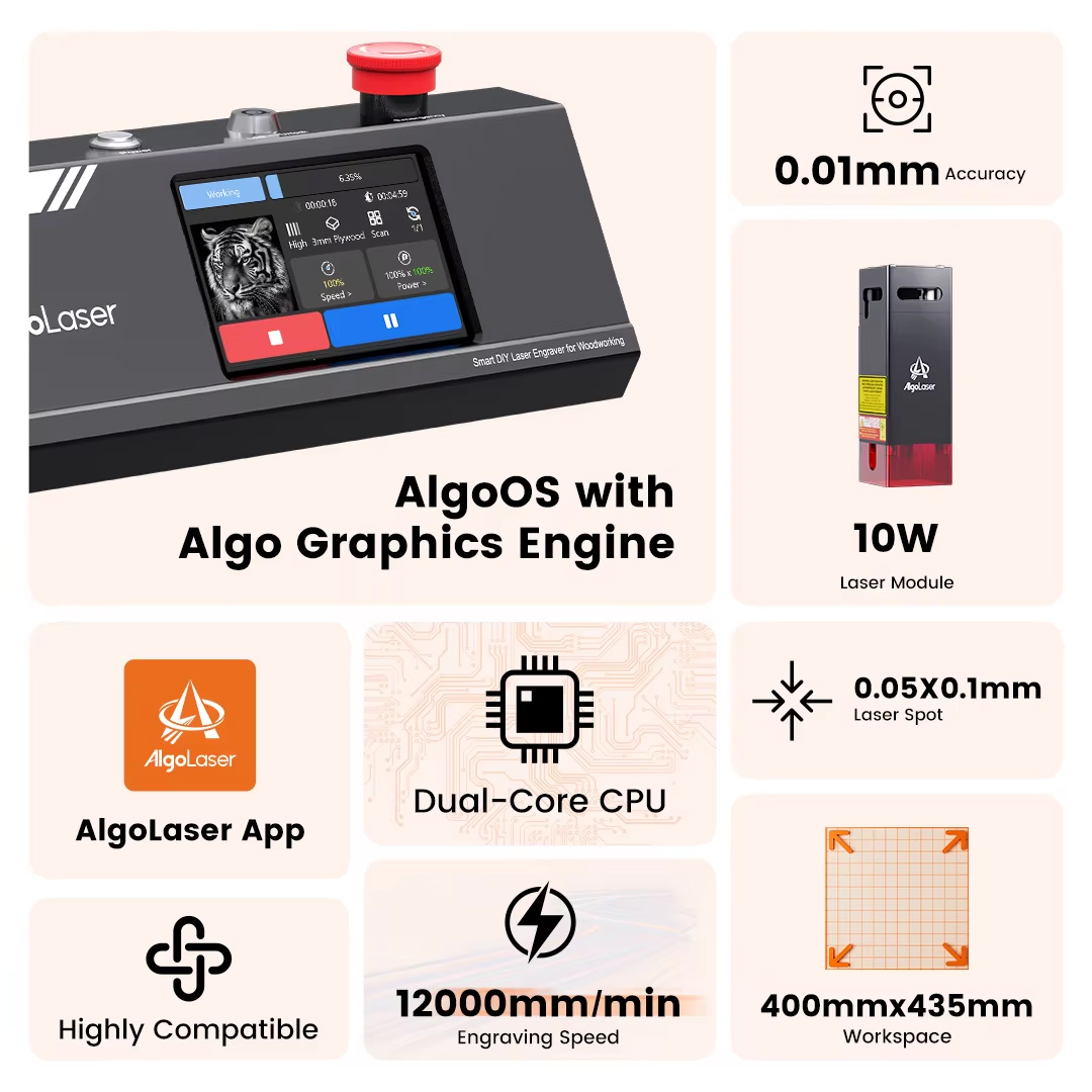 Algolaser DIY Table 40*43cm CN - Industrial Laser Metal Cutting Machine ulasan dan harga