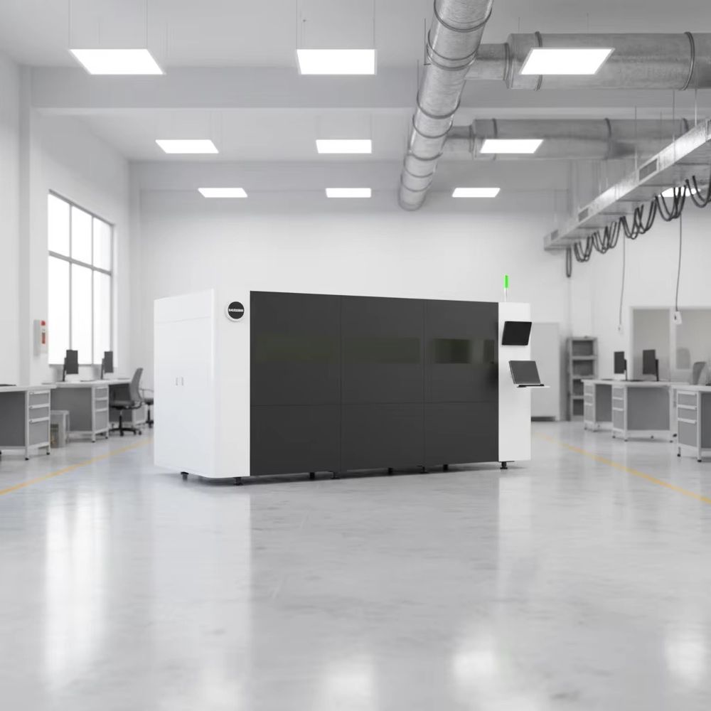 3000W CNC Full Cover Single-pl - Industrial Fiber Laser Cutting Machine ulasan dan harga