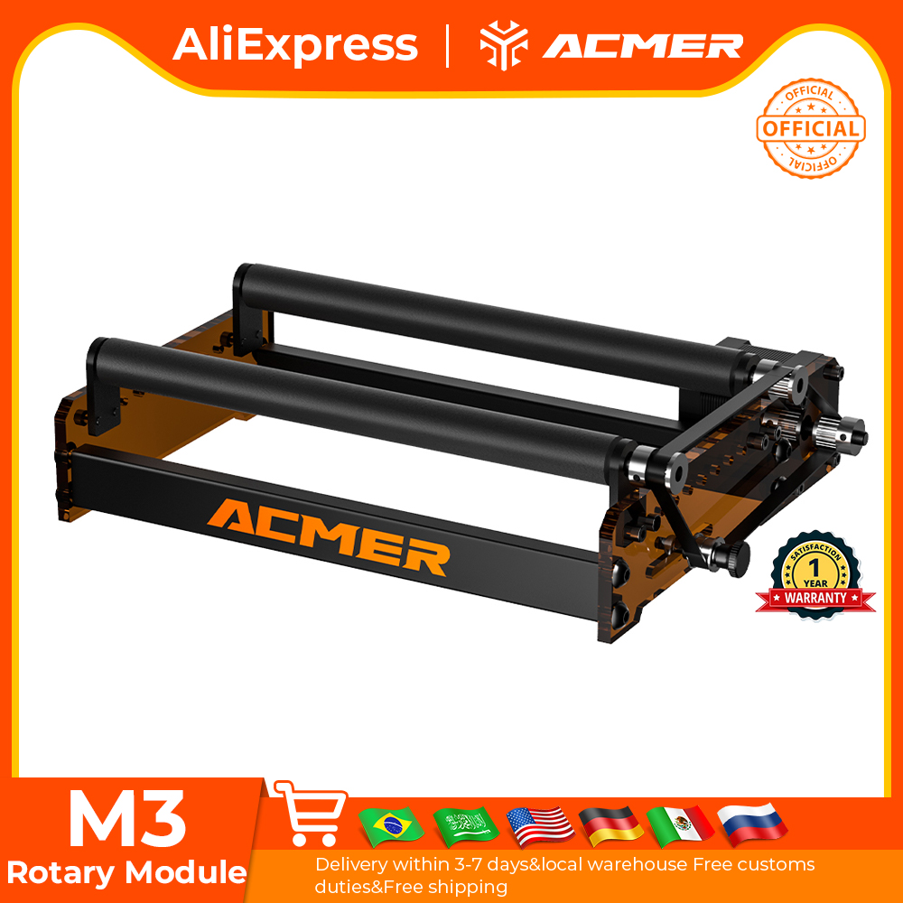 ACMER M3 Laser Rotary Roller 3 - Rotary Axis Laser Engraver ulasan dan harga