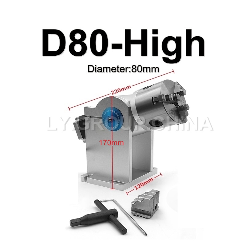 80mm Chuck D80 3 Claws Rotary  - Rotary Axis Laser Engraver ulasan dan harga