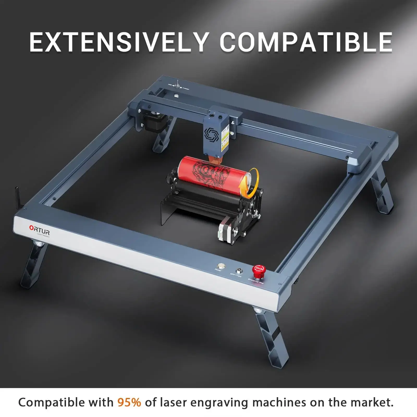 ORTUR Laser Rotary Roller Tool - Rotary Axis Laser Engraver ulasan dan harga