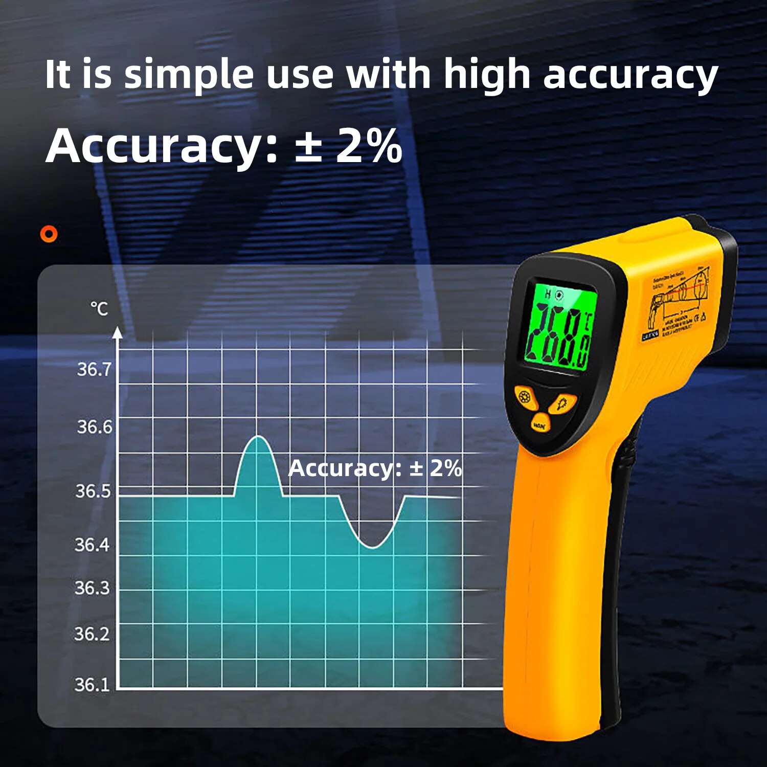 Digital Infrared Thermometer - - Industrial Laser Temperature ulasan dan harga