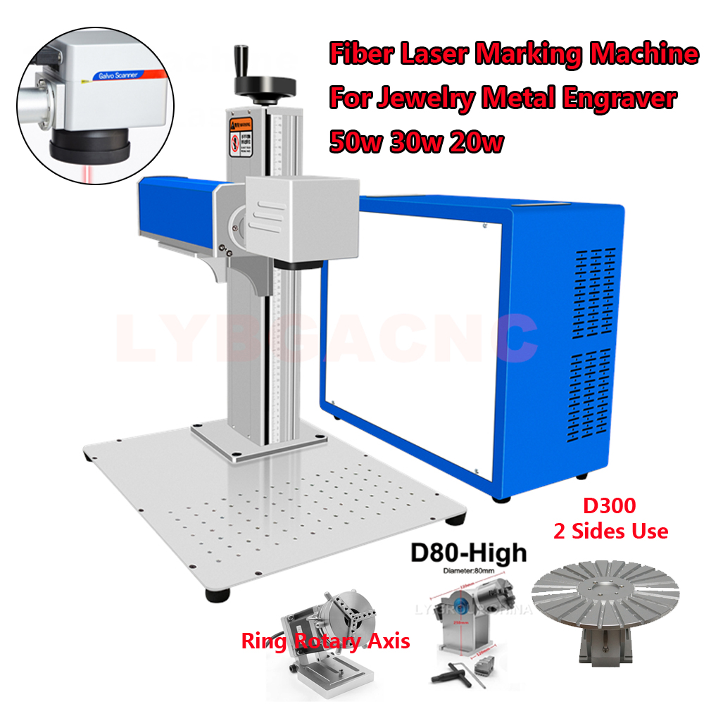 50W Fiber Laser 30W Metal Mark - Rotary Axis Laser Engraver ulasan dan harga