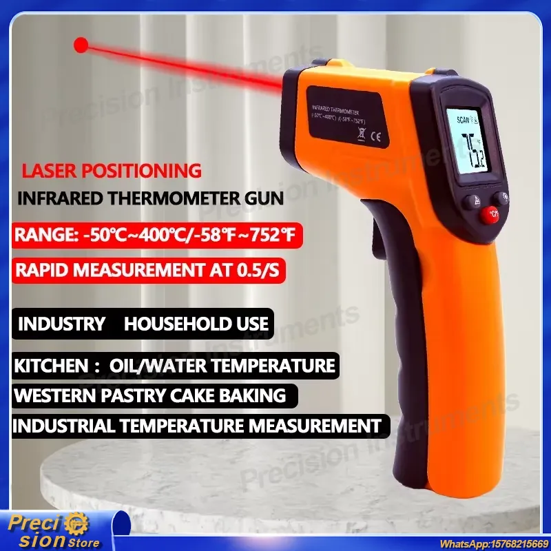 Infrared Thermometer Gun Non C - Industrial Laser Temperature ulasan dan harga